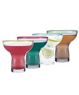 Color Margarita Glasses Stemless XL Large Thick Solid Clear Glass, 16 Ounces PAC - $27.67