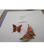 Multi-colored Butterflies in a brass tone finish 6 inch - £7.03 GBP