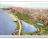 Lincoln Park Aerial View Chicago Illinois IL UNP WB Postcard S10 - $3.51