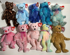 Ty Beanie Babies Lot of 10 Vintage Beanie Babies 90s 2000’s Cure Groovy &amp; More - £23.17 GBP