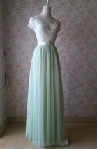 LIGHT GREEN Full Tulle Skirt Bridesmaid Custom Plus Size Tulle Skirts image 6