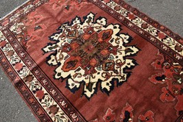 4&#39;5 x 7 Fine Vintage Semi Antique Nomadic Handmade Oriental Wool Area Rug Carpet - £454.87 GBP