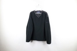 Vtg 90s Polo Sport Ralph Lauren Mens XL Spell Out Fleece V-Neck Sweater Black - £39.38 GBP