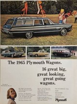 1965 Print Ad Plymouth Station Wagons,Fury III, Belvedere &amp; Valiant Chry... - $17.65
