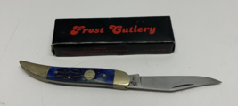 FROST CUTLERY POCKET KNIFE BLUE HANDLE 14-545 BLPB KG - $226.15 MXN