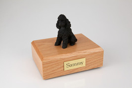 Black Poodle Pet Funeral Cremation Urn Available in 3 Different Colors &amp; 4 Sizes - £133.36 GBP+