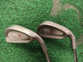 Lot of 2 Ping Eye 2 Red Dot Individual Irons 2,3 Stiff Flex Steel Shaft - $28.50