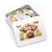 Jigsaw Puzzle in Tin, Highland Cow, Personalised/Non-Personalised, awd-441 (30,  - £28.22 GBP+