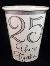 25th Silver Anniversary  Party Cups (8) - Party Supplies - $1.68