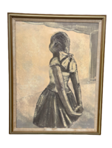 Mid Century Thomas Pell Textured Oil Painting Large 35&quot; x 45&quot; Girl Windo... - $485.34