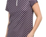 NWT BELYN KEY Orchid Night Purple Black Sabrina Cap Sleeve Golf Shirt M ... - $49.99