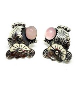 Sterling Silver 925 Earrings and Pink Quartz Navajo Style Free Shipping - €83,77 EUR