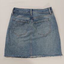 Old Navy RN#54023 Women's Blue Frayed Bottom Pockets Denim Mini Skirt Size 2 image 2