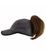 Trendy Apparel Shop Ladies Heathered Ponytail Adjustable Baseball Cap - ... - £16.07 GBP