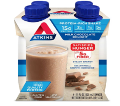 Atkins Advantage Shakes Milk Chocolate Delight11.0fl oz x 4 pack - £16.77 GBP