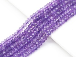 Genuine Quality Amethyst Rondelle Faceted Beads, Sku#UA275 - £15.89 GBP+