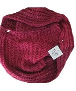 MAD ABOUT STYLE ~ Loose Knit ~ WINE RED Infinity Scarf ~ 15&quot; Wide x 52&quot; ... - $450.11 MXN