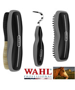 Wahl HORSE Equine GROOMING 3pc Set Combo Show Body Brush,Hoof Pick&amp;Rubbe... - £34.47 GBP