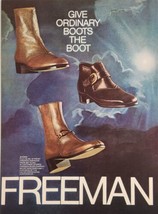 1972 Print Ad Freeman Shoe Company Men&#39;s Fashion Boots  - $20.44