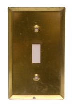 Metal Brass Look Electric Wall Switch Plate Cover Vintage - £6.25 GBP