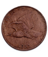 1857 Flying Aigle 1C VF État, XF En Usure, Ding Sur Marche Arrière - $82.88 CAD
