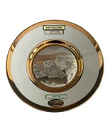 Dynasty Gallery 6.5” Chokin Art Plate – Snow Owls Earth Day Wildlife Ser... - $23.40