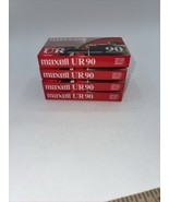 Lot Of 4 | Maxell UR 90 | Normal Bias Audio Cassette Tape | Sealed - £7.49 GBP