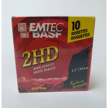 BASF EMTEC 2HD High Density 3.5&quot; 10 Diskettes - £15.60 GBP
