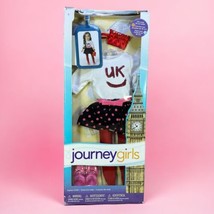Journey Girls Fashion Outfit Fits 18&quot; Doll UK White Top Blue Skirt Shoes Purse - £14.97 GBP