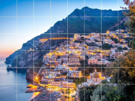 sunset Positano Amalfi coast Italy beach Sorrento ceramic tile mural backsplash - £46.21 GBP+