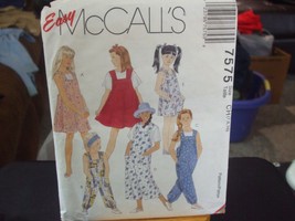 McCall's 7575 Girl's Jumper, Jumpsuit in 2 Lengths & Romper Pattern - Size 7-10 - £7.98 GBP