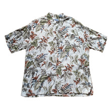 Windham Pointe Mens Shirt XXL 2XL Hawaiian Leaves Button Up Pocket - £9.16 GBP
