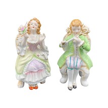 Vintage Hand Painted Andrea Victorian Figurine Q75A, Q75B - $19.75