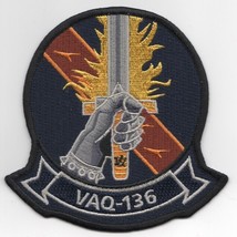 4&quot; NAVY VAQ-136 SQUADRON HAND SWORD GAUNTLET MILITARY EMBROIDERED JACKET... - $34.99