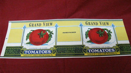 Vintage Grand View Brand Tomatoes Advertising Paper label #3 - £11.67 GBP