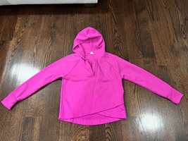 Girls Kids Gap GapFit Pink Hoodie Hooded Sweater Cotton Pullover Size XL 12 - $9.89