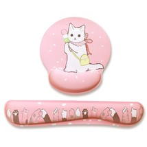 Cute Pink Keyboard Wrist Rest And Mouse Wrist Rest Support Mouse Pad Set, Anime  - £27.25 GBP