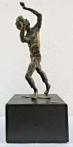 1969 Original Curtis Jere Brutalist Bronze Sculpture of Boy on Wood Base - $494.01