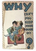 1911 Couple Romance Why Can&#39;t You Keep Your Hands Off Carmichael Posted ... - £5.39 GBP