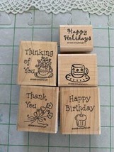 Stampin Up Simple Wishes Rubber Stamp Set - £4.99 GBP