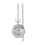 American Coin Treasures Silver Walking Liberty Half Dollar Pocket Watch NIP - $1,120.73 MXN