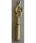 Vintage Solid Brass Treble Clef Finial with Extension Adapter – VGC – CO... - $658.39 MXN