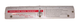Miles Lab Elkhart, IN “Rules Safe Biking” Promo Metal Ruler Rare - £18.15 GBP