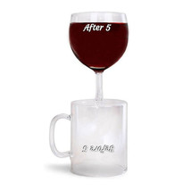 BigMouth Before &amp; After 5 Coffee and Wine Glass - £35.04 GBP