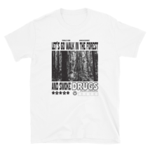 PUBLIC VIBE ANNOUCEMENT, LETS GO WALK IN THE FOREST, PRINTED T-SHIRT - £13.21 GBP+