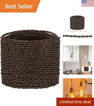 32.8ft Twisted , Brown 18/2 Cloth Covered Electrical Wire, 18 Wire Gauge... - $29.93