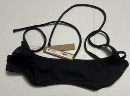 Skims Recycled Swim Micro Scoop Bikini Top Bathing Suit Onyx Size X-Smal... - £25.48 GBP