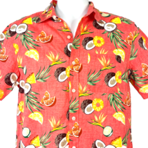 Tropical Fruits Flowers Old Navy M Hawaiian Shirt Medium Mens Built In Flex 2021 - £18.26 GBP