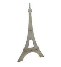 Zeckos Eiffel Tower Shaped Decorative Wooden Wall Hook Hanging - £17.58 GBP