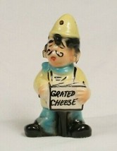 VTG Ceramic Grated Cheese Shaker Organ Grinder Man Parmesan Shaker Cork Earrings - £6.15 GBP